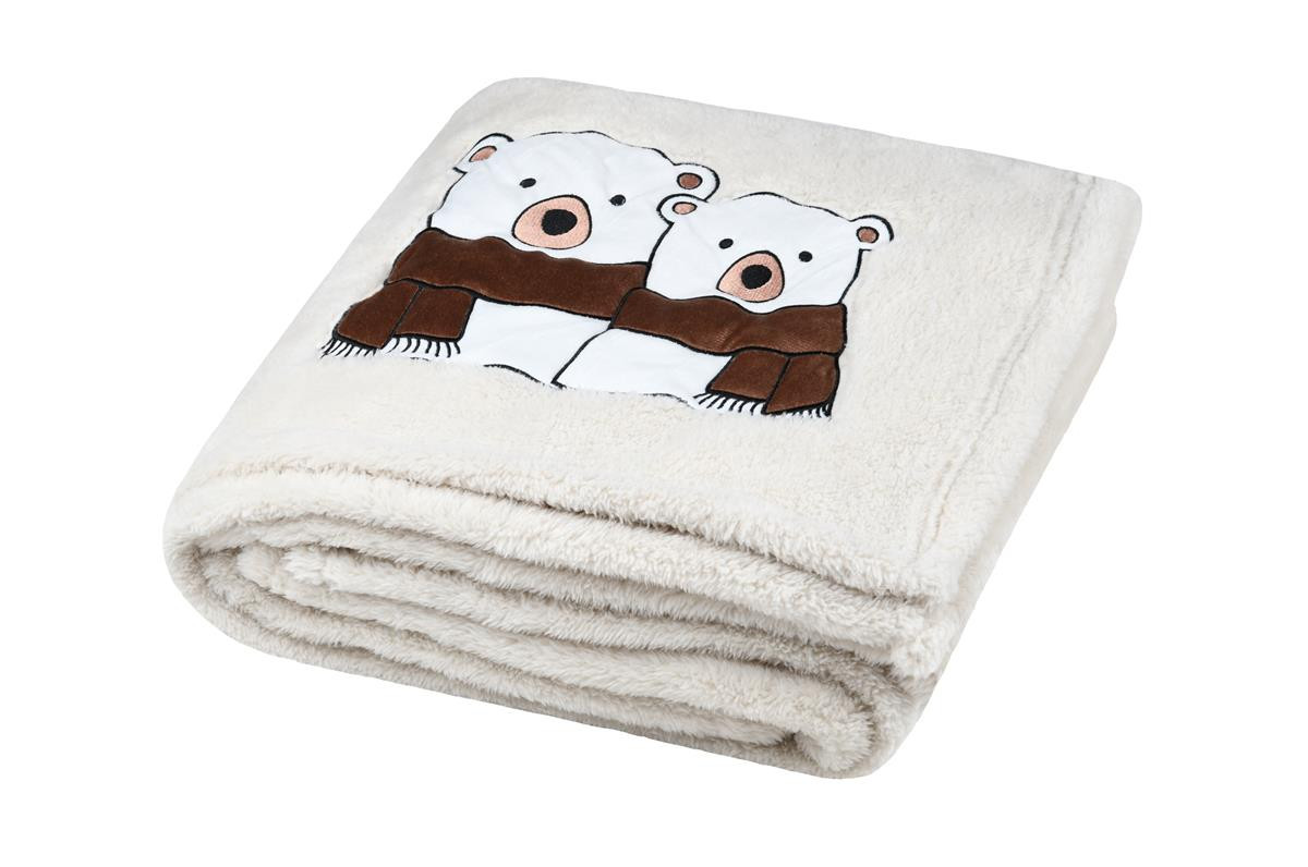 Deka z mikrovlákna THROW DOUILLET bílá 130x160 cm France