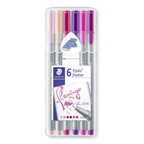 Linery Triplus Flamingo STAEDTLER 6 plameňákových barev