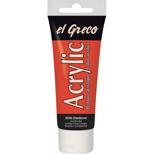 Akrylová barva EL GRECO 75 ml rumělková červená