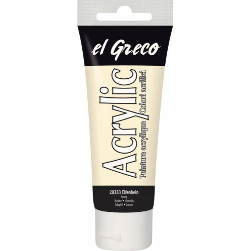 Akrylová barva EL GRECO 75 ml slonovinová
