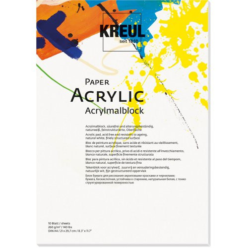 Papír na akryl KREUL 260 g/m2 - DIN A4 - 10 listů