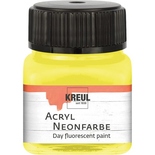 Akrylová barva neonová KREUL 20 ml ŽLUTÁ