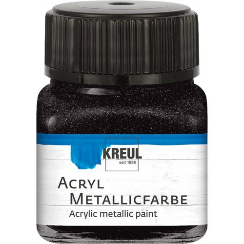 Akrylová barva metalická KREUL 20 ml ČERNÁ