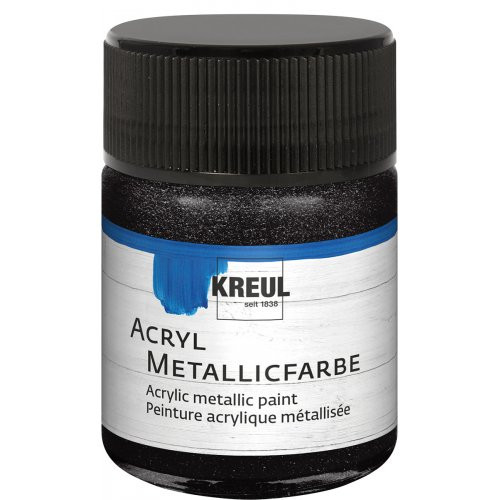Akrylová barva metalická KREUL 50 ml ČERNÁ