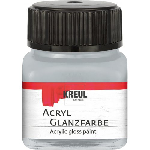 Akrylová barva lesklá KREUL 20 ml STŘÍBRNÁ