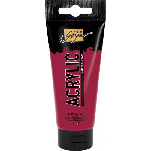 Akrylová barva SOLO GOYA 100 ml VÍNOVĚ ČERVENÁ