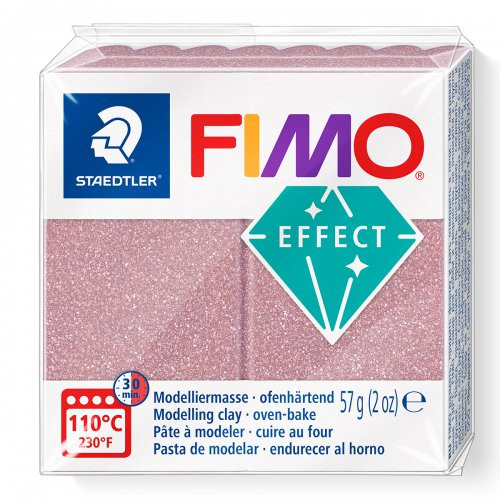 FIMO GLITTER efekt 57 g RŮŽOVÁ ZLATÁ