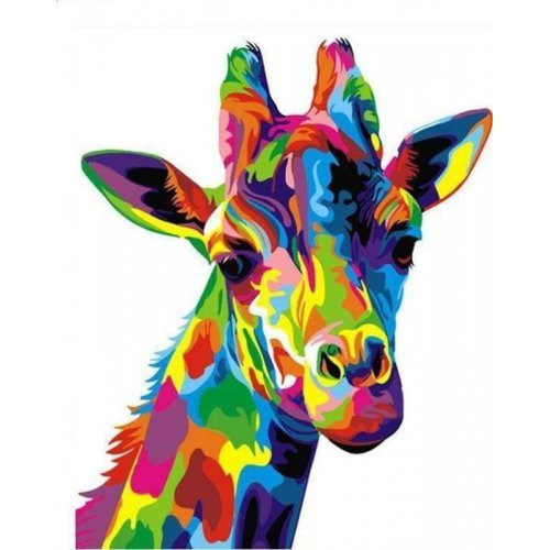 Malování podle čísel - ŽIRAFA POP ART na rámu 40 x 50 cm