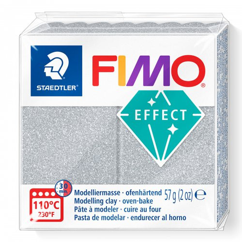 FIMO GLITTER efekt 57 g STŘÍBRNÁ