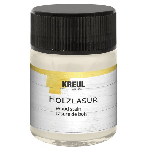 Lazurovací barva na dřevo KREUL 50 ml BÍLÁ