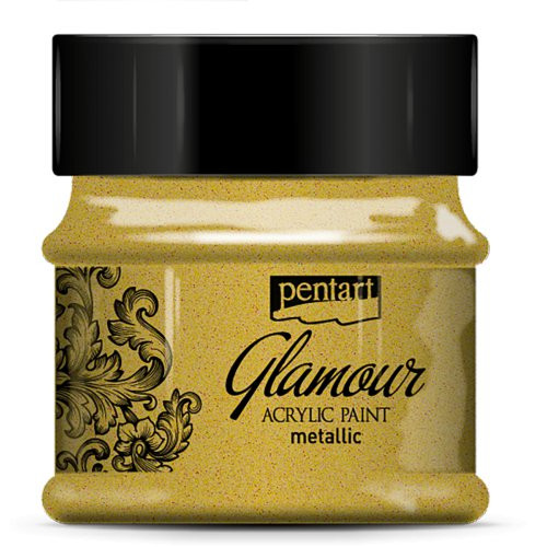 Akrylová barva metalická zářivá 50 ml ZLATÁ