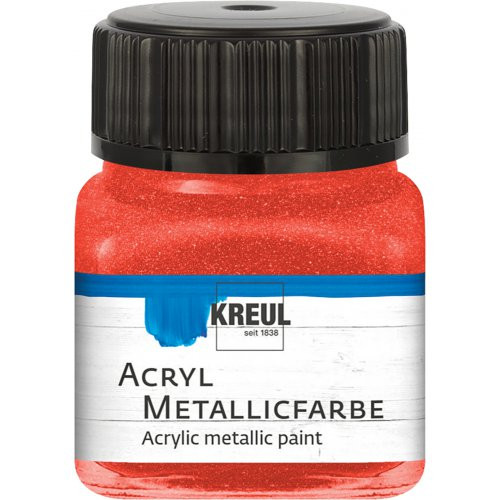 Akrylová barva metalická KREUL 20 ml ČERVENÁ