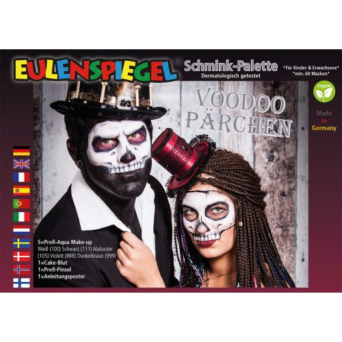 Voodoo párty - speciální sada barev na obličej s návodem