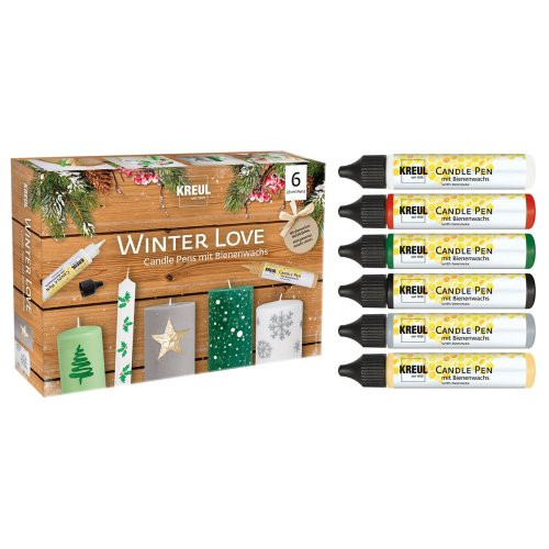 Sada CANDLE PEN KREUL voskové pero pro malování svíček WINTER LOVE
