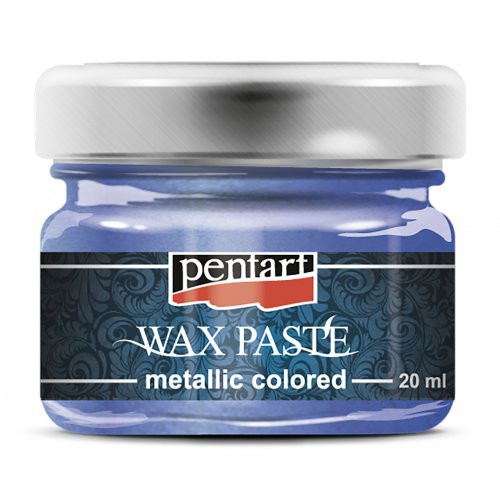Vosková pasta barevná metalická PENTART 20 ml MODRÁ