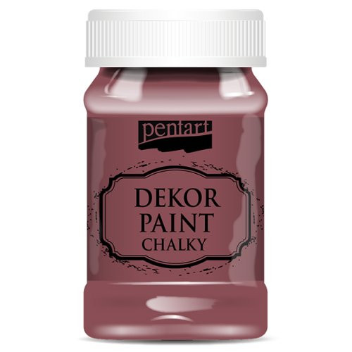 Křídová a dekorační barva PENTART 100 ml BURGUND ČERVENÁ