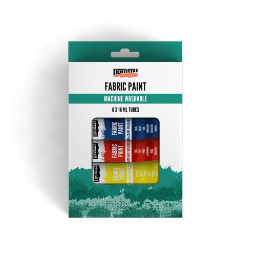Sada barvy na textil PENTART 6 x 16 ml