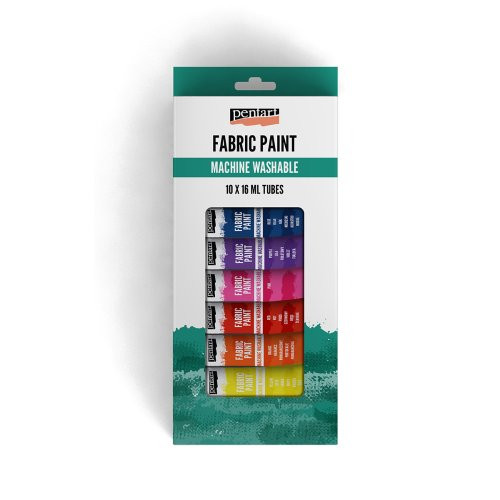 Sada barvy na textil PENTART 10 x 16 ml