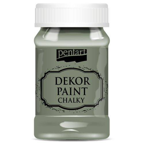 Křídová a dekorační barva PENTART 100 ml KHAKI ZELENÁ