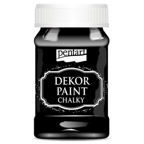 Křídová a dekorační barva PENTART 100 ml EBENOVÁ ČERNÁ