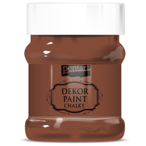 Křídová a dekorační barva PENTART 230 ml HNĚDÁ