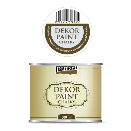Křídová a dekorační barva PENTART 500 ml PŘÍRODNÍ BÍLÁ