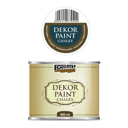 Křídová a dekorační barva PENTART 500 ml POISON ZELENÁ