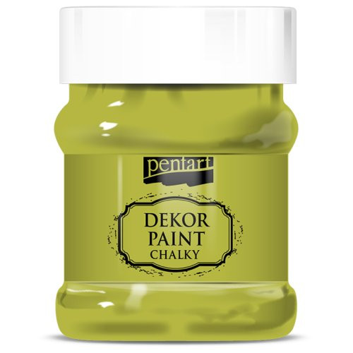 Křídová a dekorační barva PENTART 230 ml ŽLUTAVĚ ZELENÁ