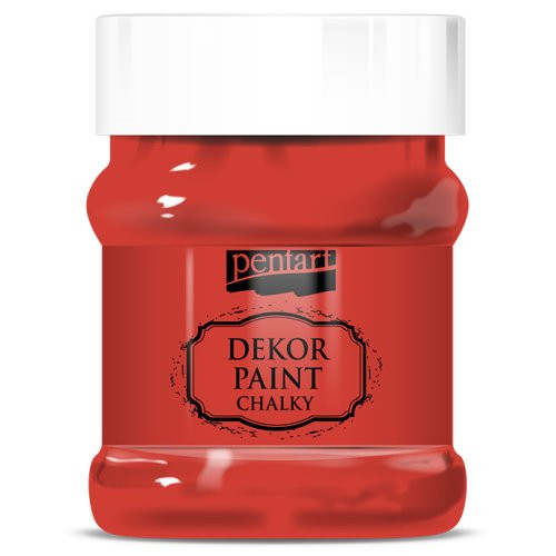 Křídová a dekorační barva PENTART 230 ml ČERVENÁ