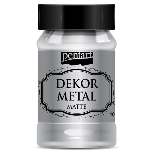 Metalická a dekorační barva PENTART 100 ml STŘÍBRNÁ