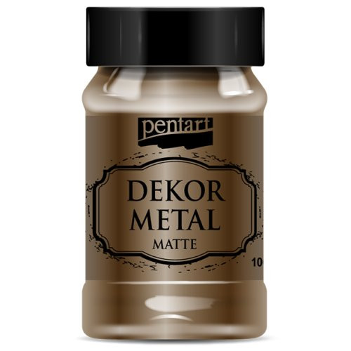 Metalická a dekorační barva PENTART 100 ml ČOKOLÁDOVÁ