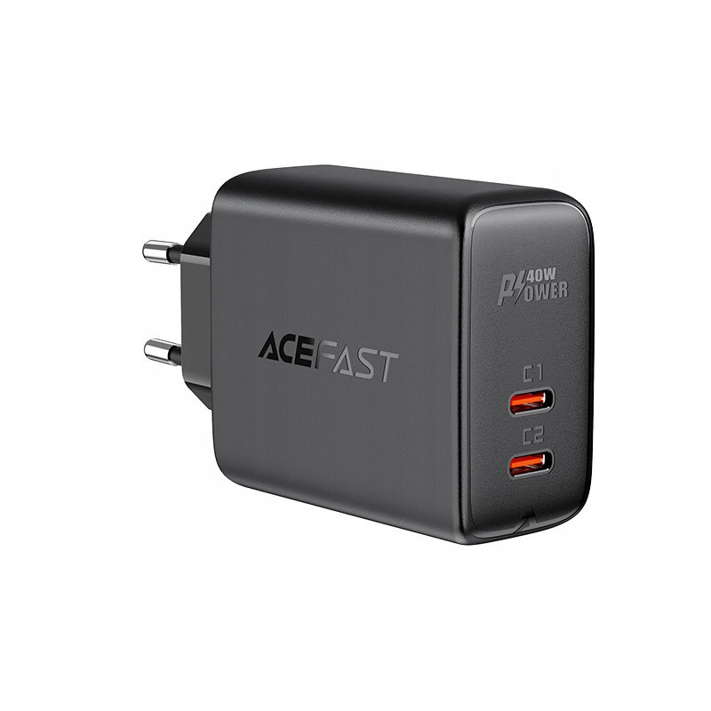 Nabíječka do sítě 2x Usb-c 40W Pps Pd Qc 3.0 Afc Fcp černá