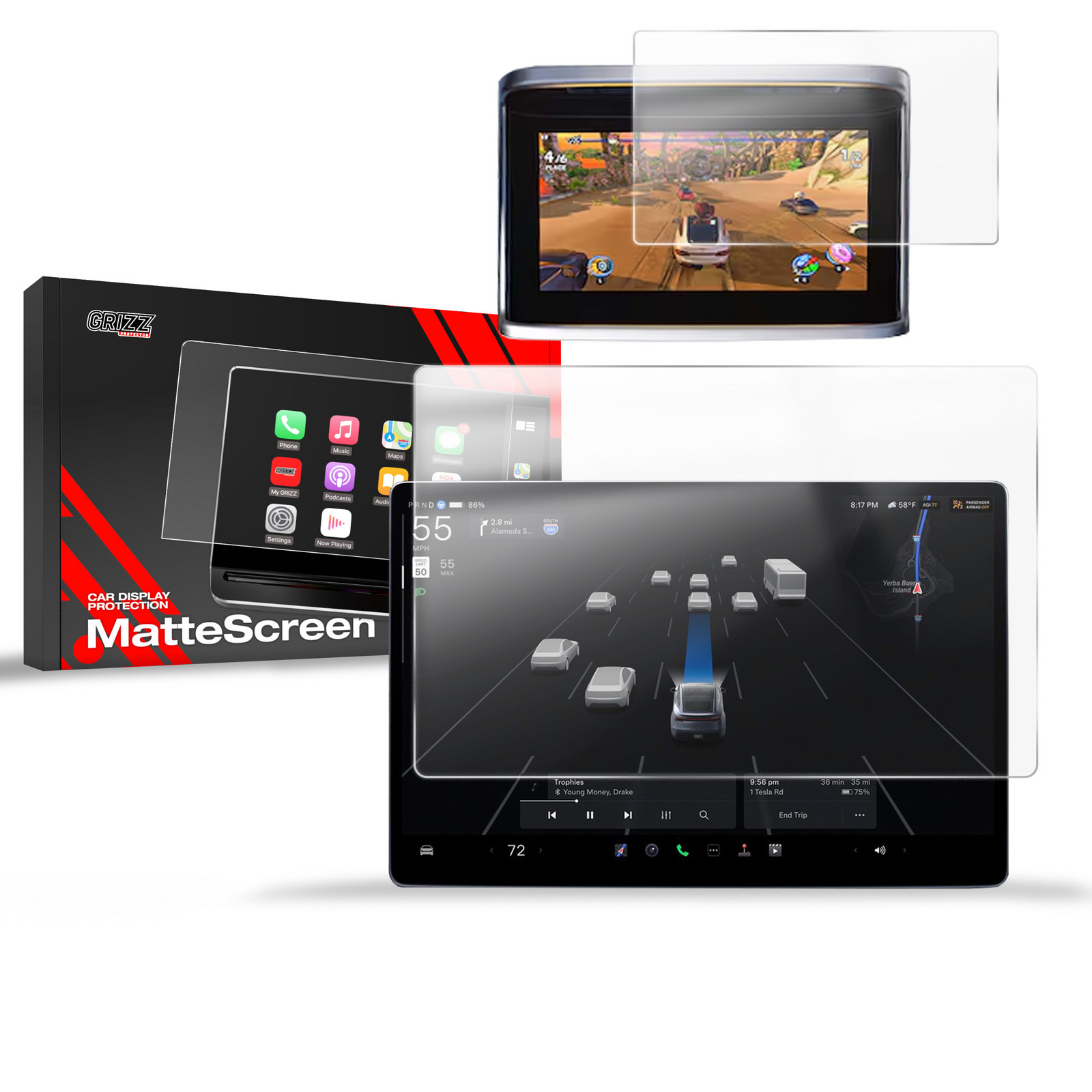 2v1 Fólie Proti Otisku pro Tesla Model X Facelift (2025)