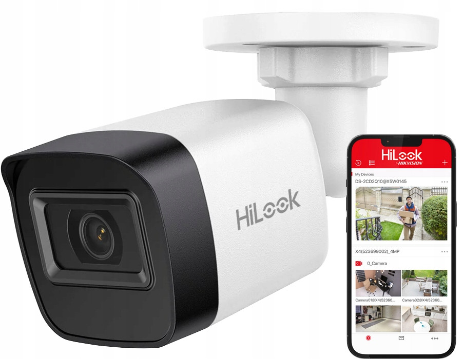 4MPx tubusová Ip kamera HiLook Hikvision PoE IPC-B141H-C 2.8mm IR20 Aplikace