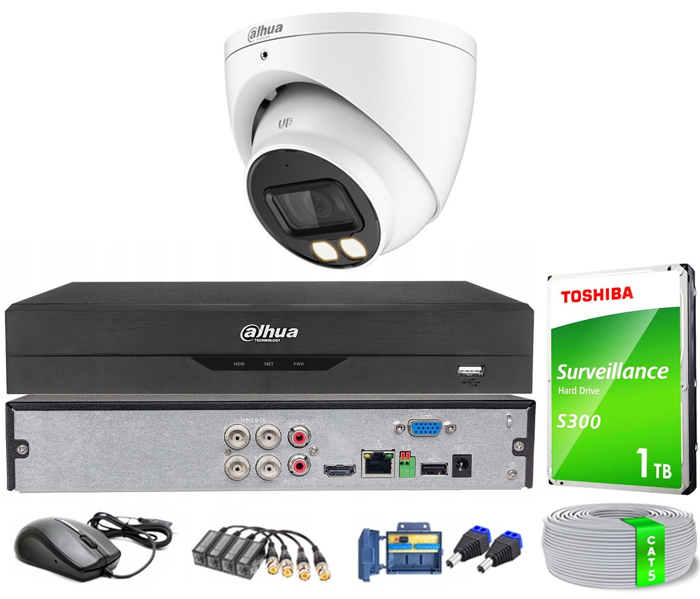 Monitorovací sada Dahua Kamera HAC-HDW1500T 5Mpx SmartDual rekordér