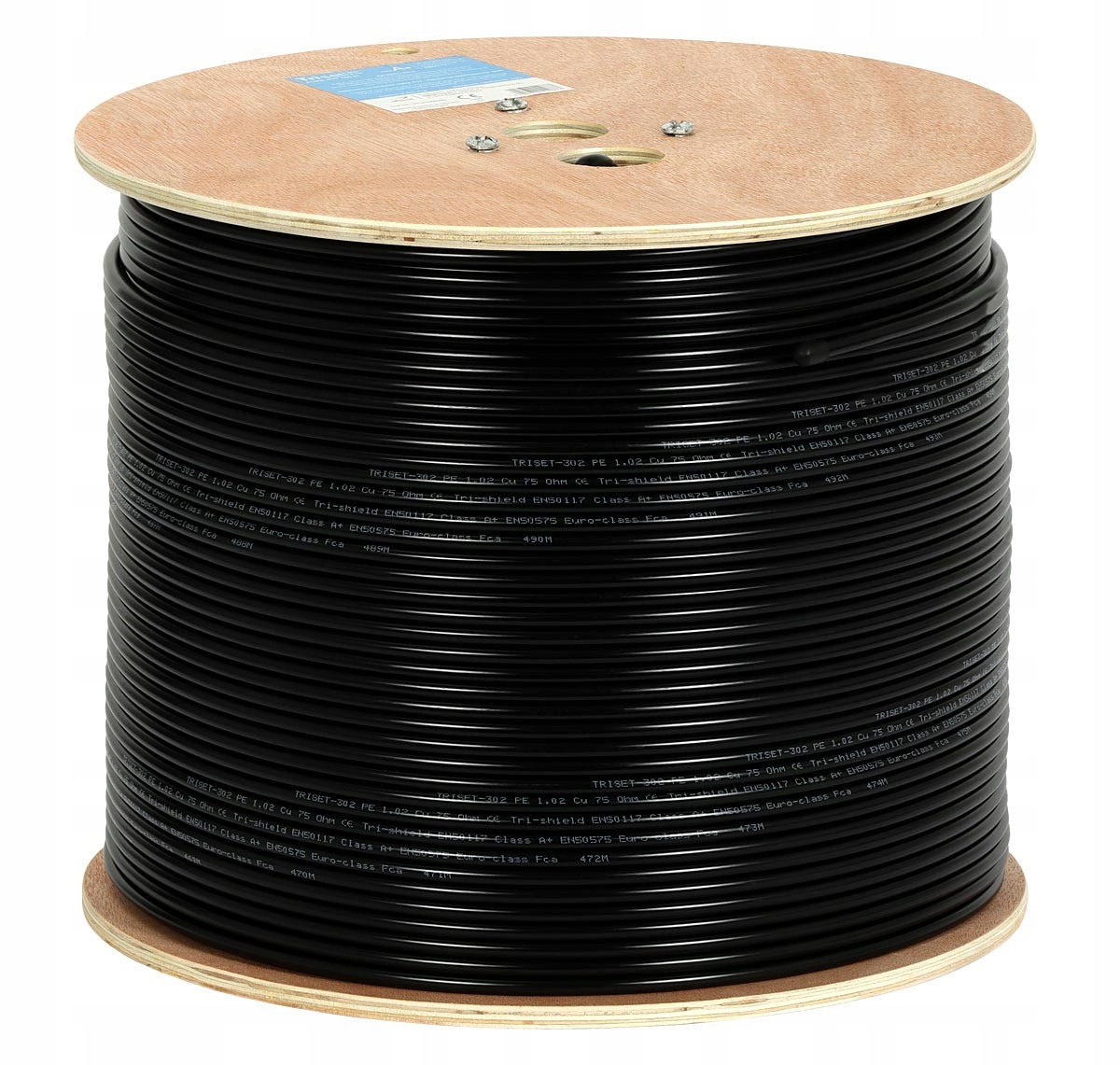 Anténní kabel koaxiální gelovaný Tv Triset 302 Pe 500m Vysoká Kvalita