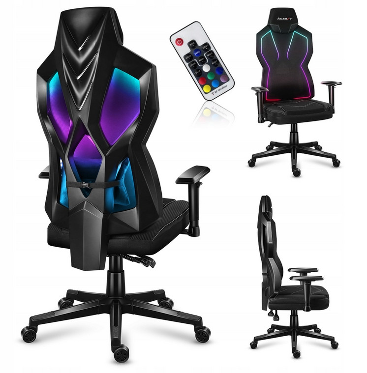 Herní Křeslo otočné počítačové kancelářské Židle pro hráče Led Rgb