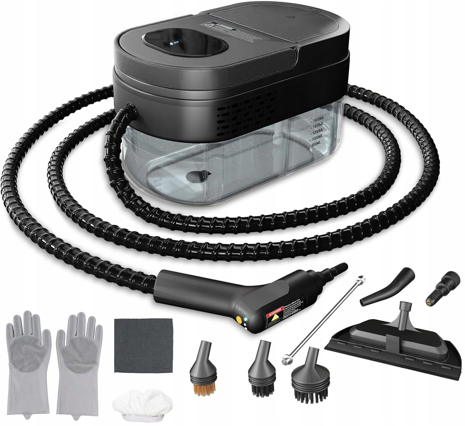 Parní Čistič Oken Napařovač 3BAR 1600ML 2500W 2M Parní Hadice