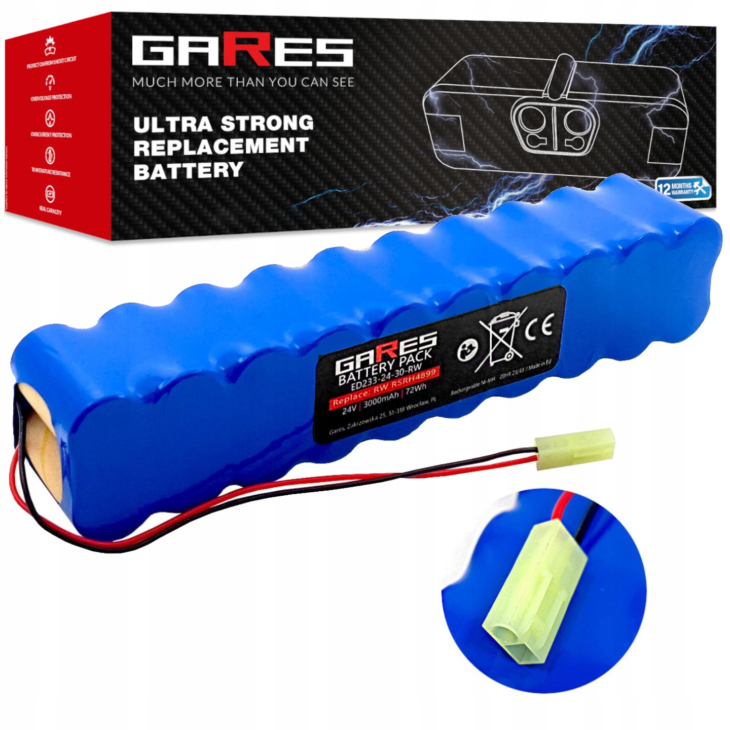 Akumulátor pro Rowenta RSRH4899 24V 3Ah Ni-MH ED233-24-30-RW