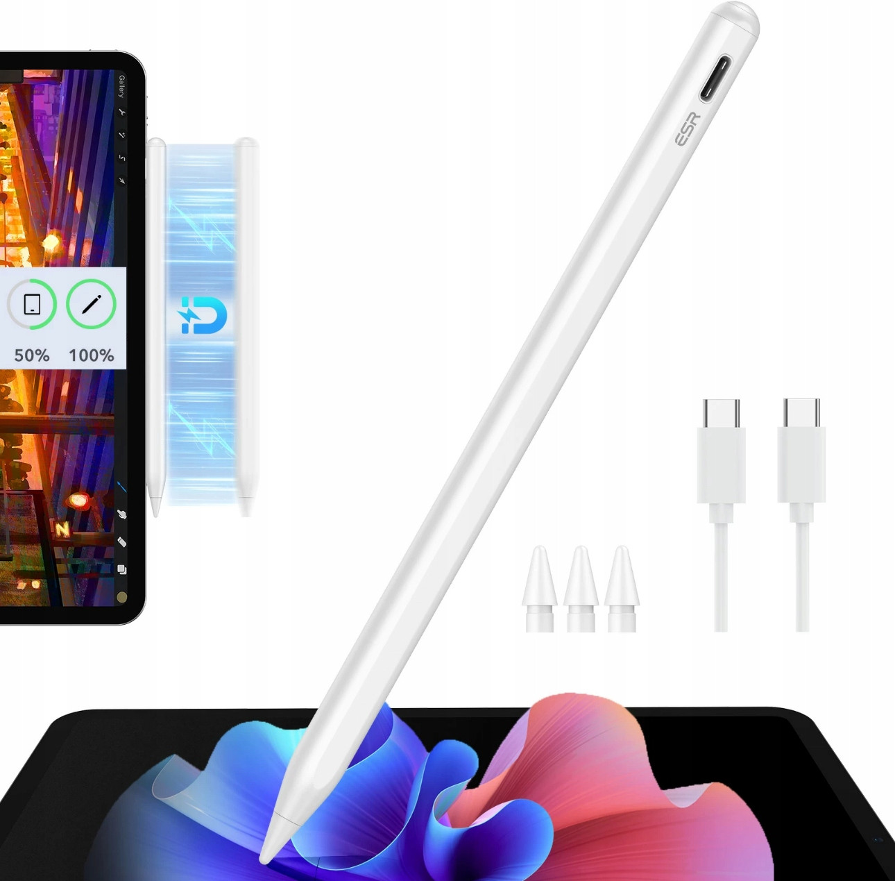 Dotykové Pero pro iPad magnetický Digital Pencil Pro Esr bílý Bluetooth