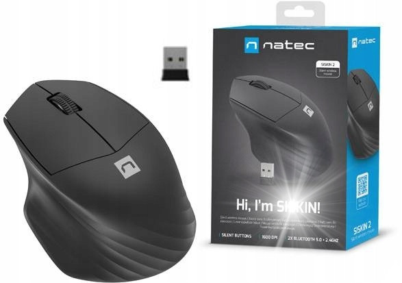 Natec Siskin 2 Bezdrátová Myš Černá