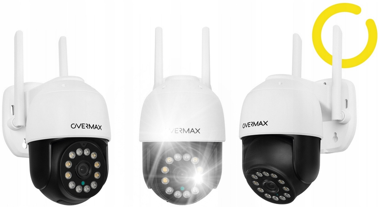Otočná Venkovní Kamera IP66 Wifi 4X Zoom 5MPx 2K 60m Led Onvif Bílá