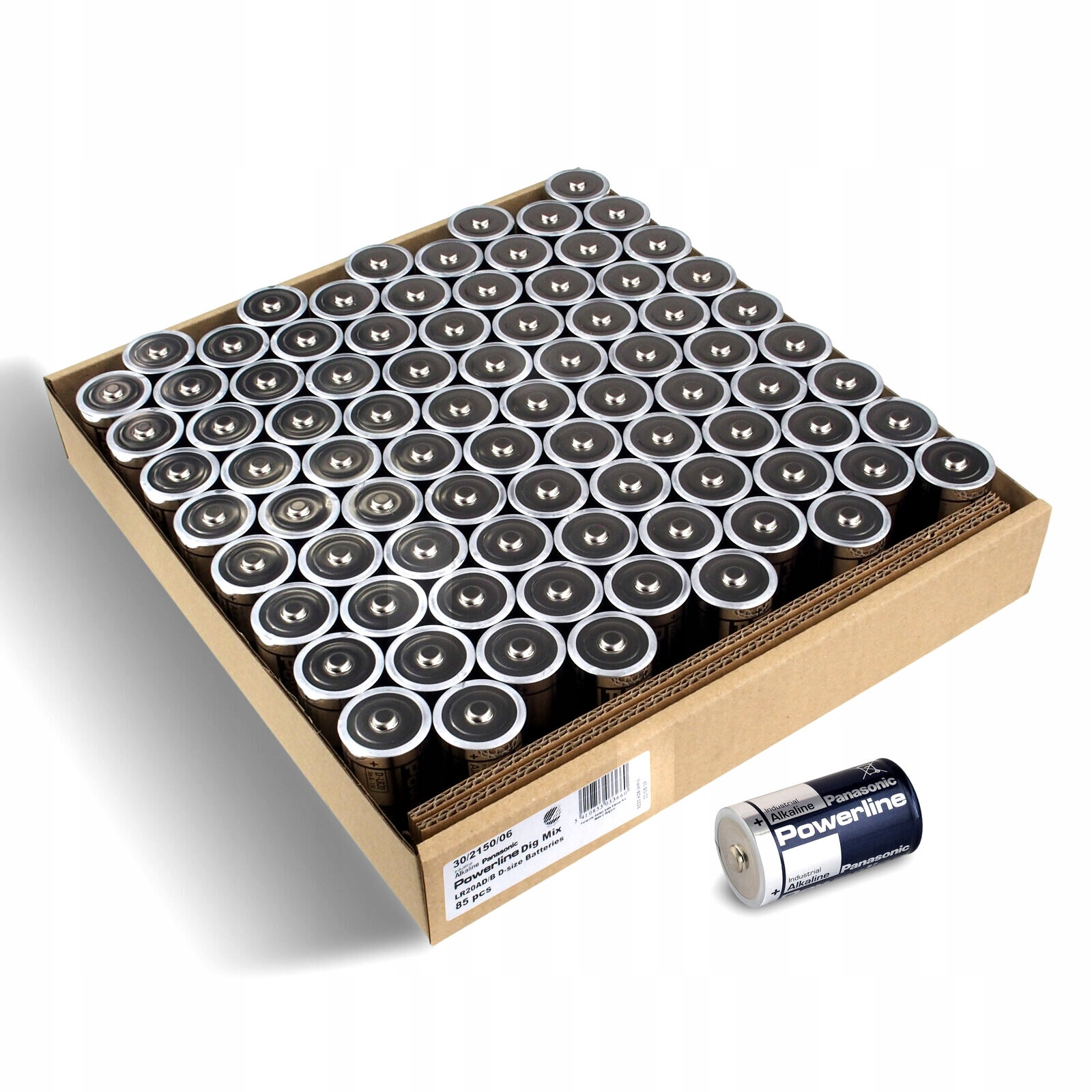 85x Alkalická baterie Panas Industrial Powerline LR20