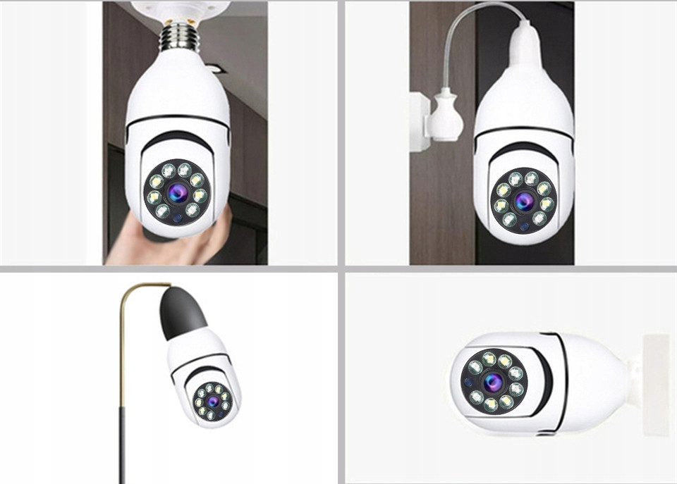 Otočná Kamera E27 Wi-fi S Reproduktory A Živým Náhledem