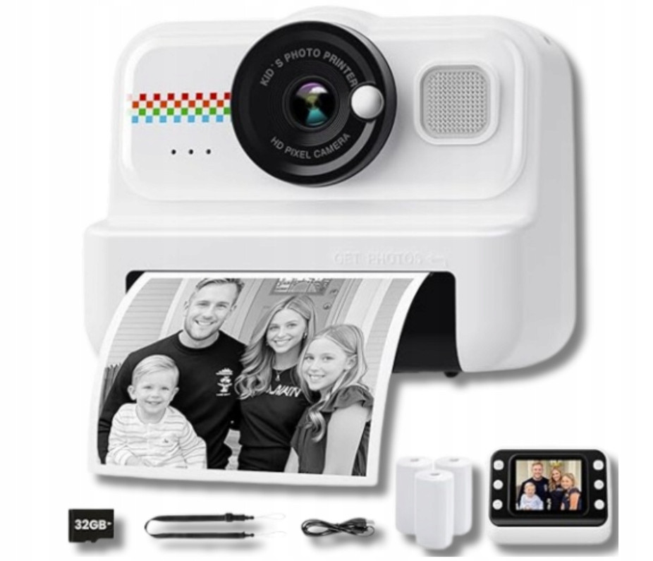 Instantní fotoaparát Termálního tisku pro děti Ala Instaks 32 Gb Karta