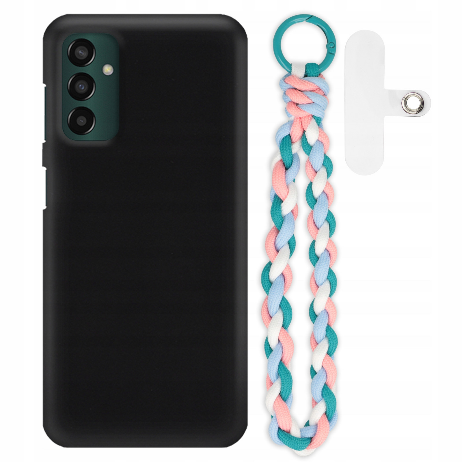 Pouzdro Pro Samsung M13 4G Mat Černé Case Růžovo-mořské Vodítko Na Ruce Držák