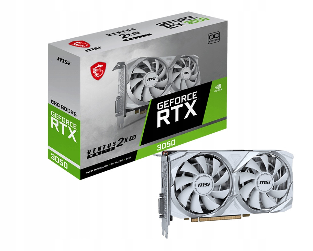 Msi GeForce Rtx 3050 Ventus 2X Xs White 8G Oc Nvidia 8 Gb GeForce Rtx