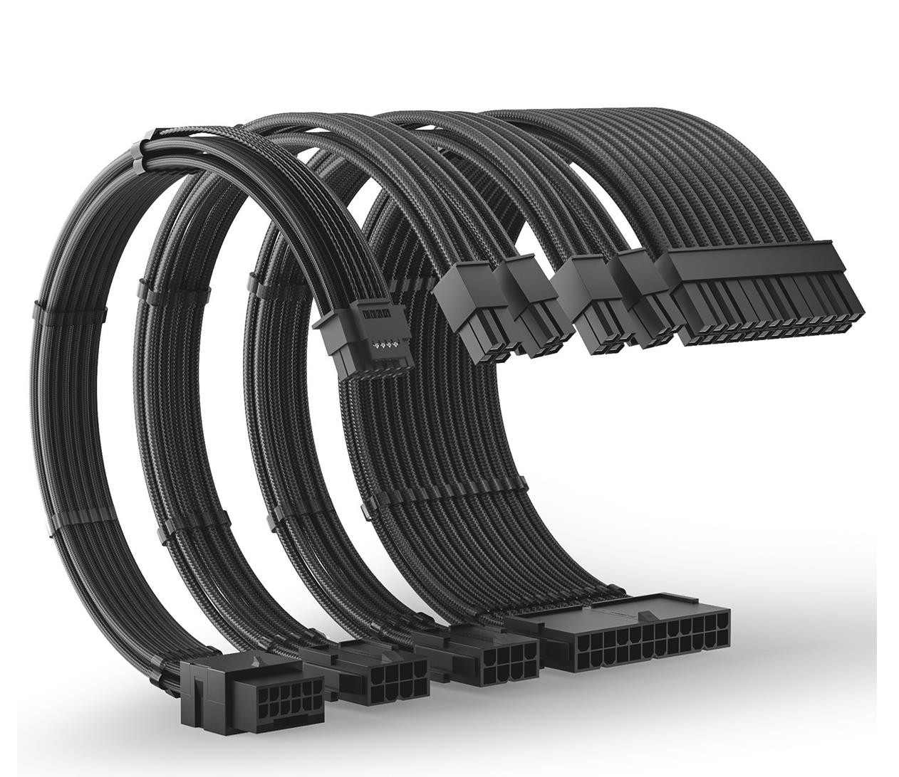 Silver Monkey X Ninigi Cable Extensions Black Prodloužení Atx opletení 12VHPWR