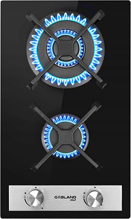 Sporák plynová plyta Gasland s ochranou plamene 30cm černého skla