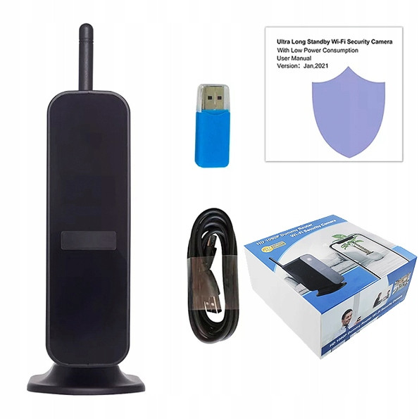 Mini Kamera Skrytá Špionážní Wifi Router Detekce Pohybu Až 180 Dní Provozu